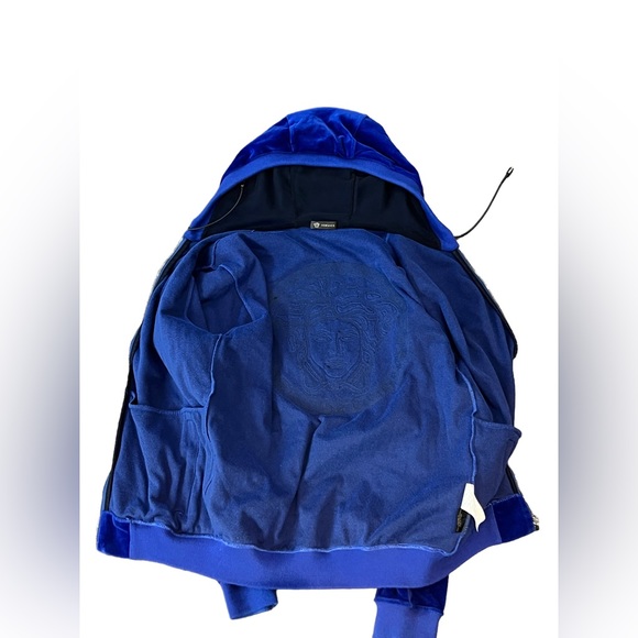 VERSACE BLUE MEDUSA HEAD HOODIE - Picture 6 of 9